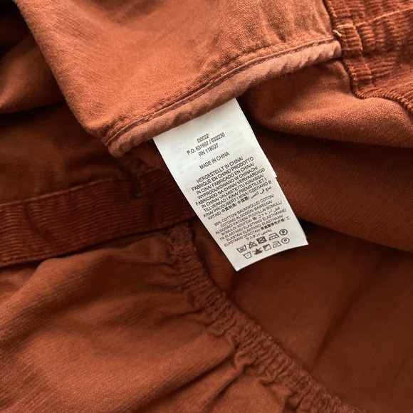 Boden Brown Corduroy Tiered Long Sleeve Midi Dress With Tie Size 8 - Picture 5 of 5